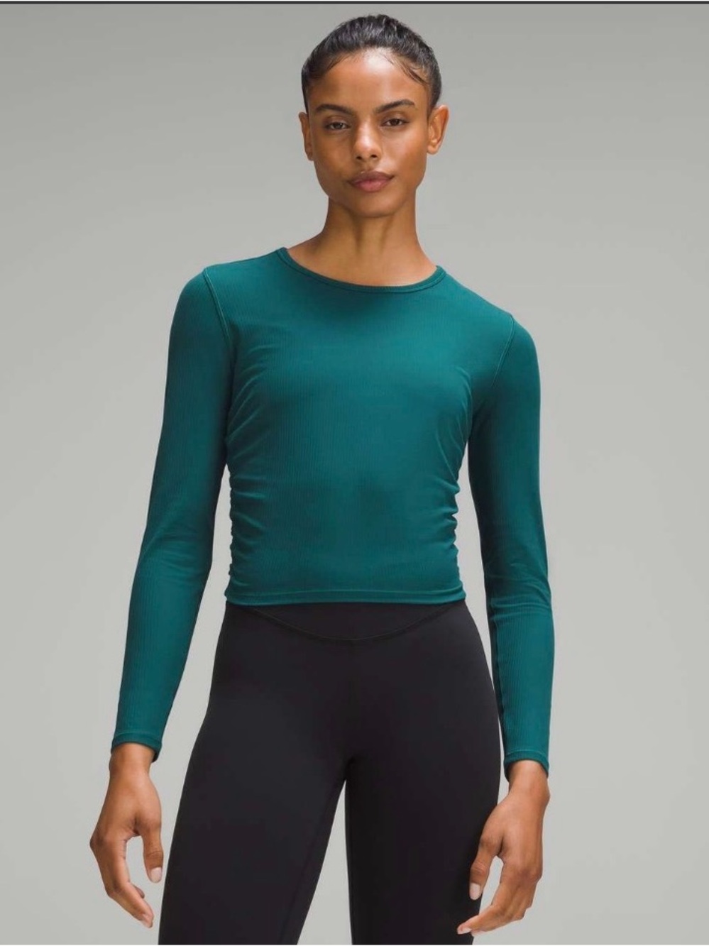 lululemon athletica All it Takes Ribbed Nulu Long-Sleeve in Teal